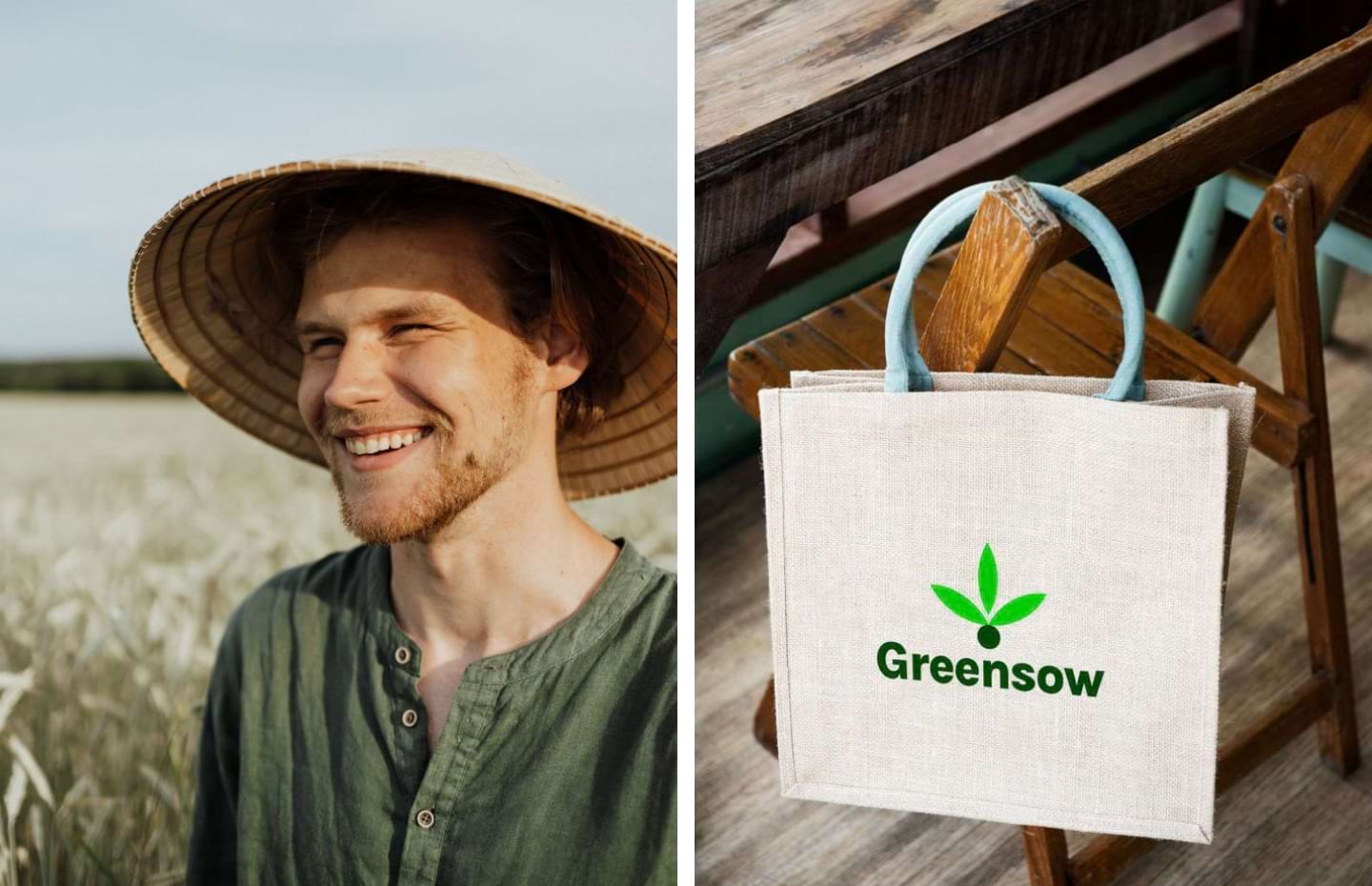 Greensow Agriculture Branding Bag & Imagery - Carry Sustainability with Every Step & Showcasing Sustainable Cultivation