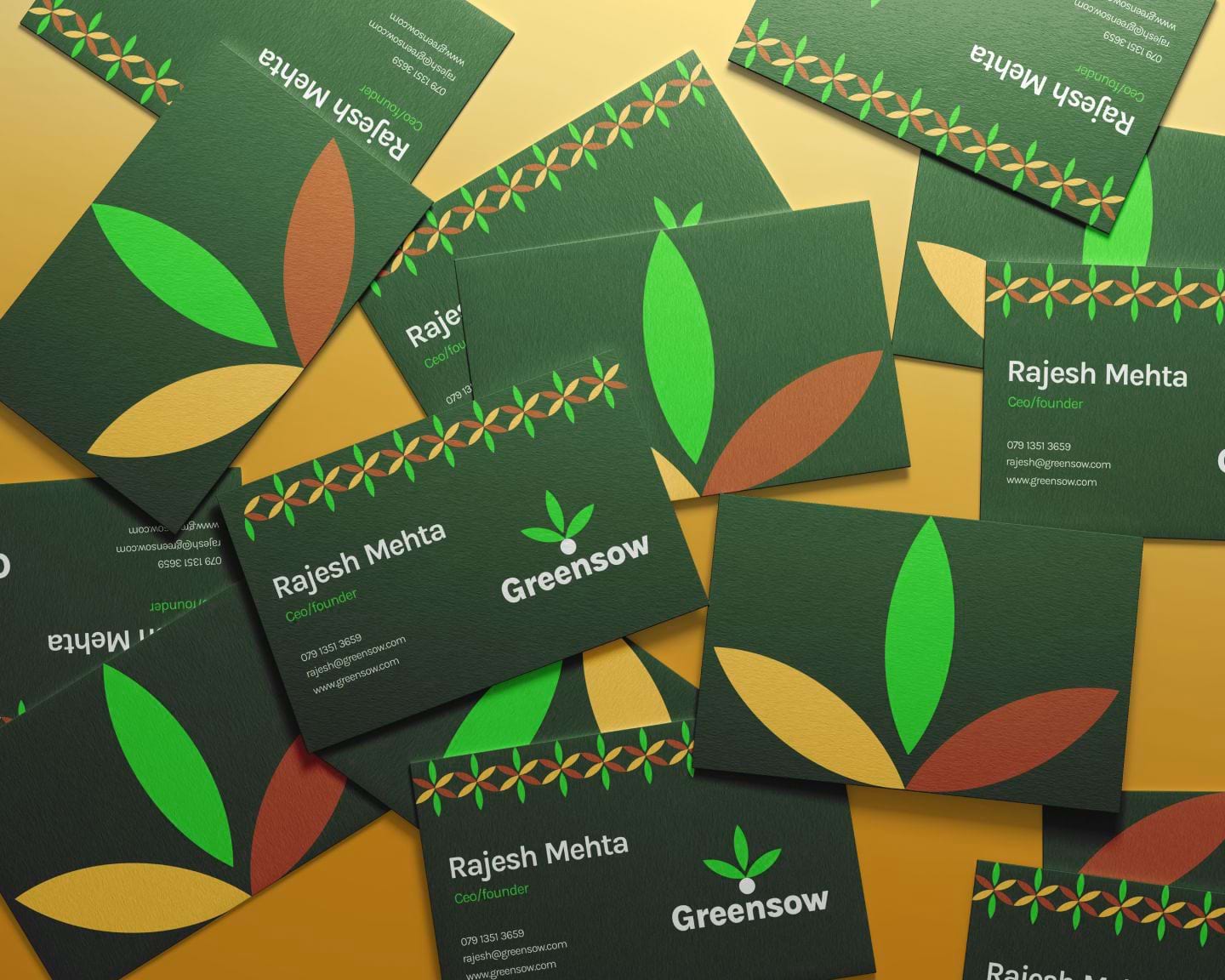 Greensow Agriculture Branding Business Card - Cultivating Success with Every Contact