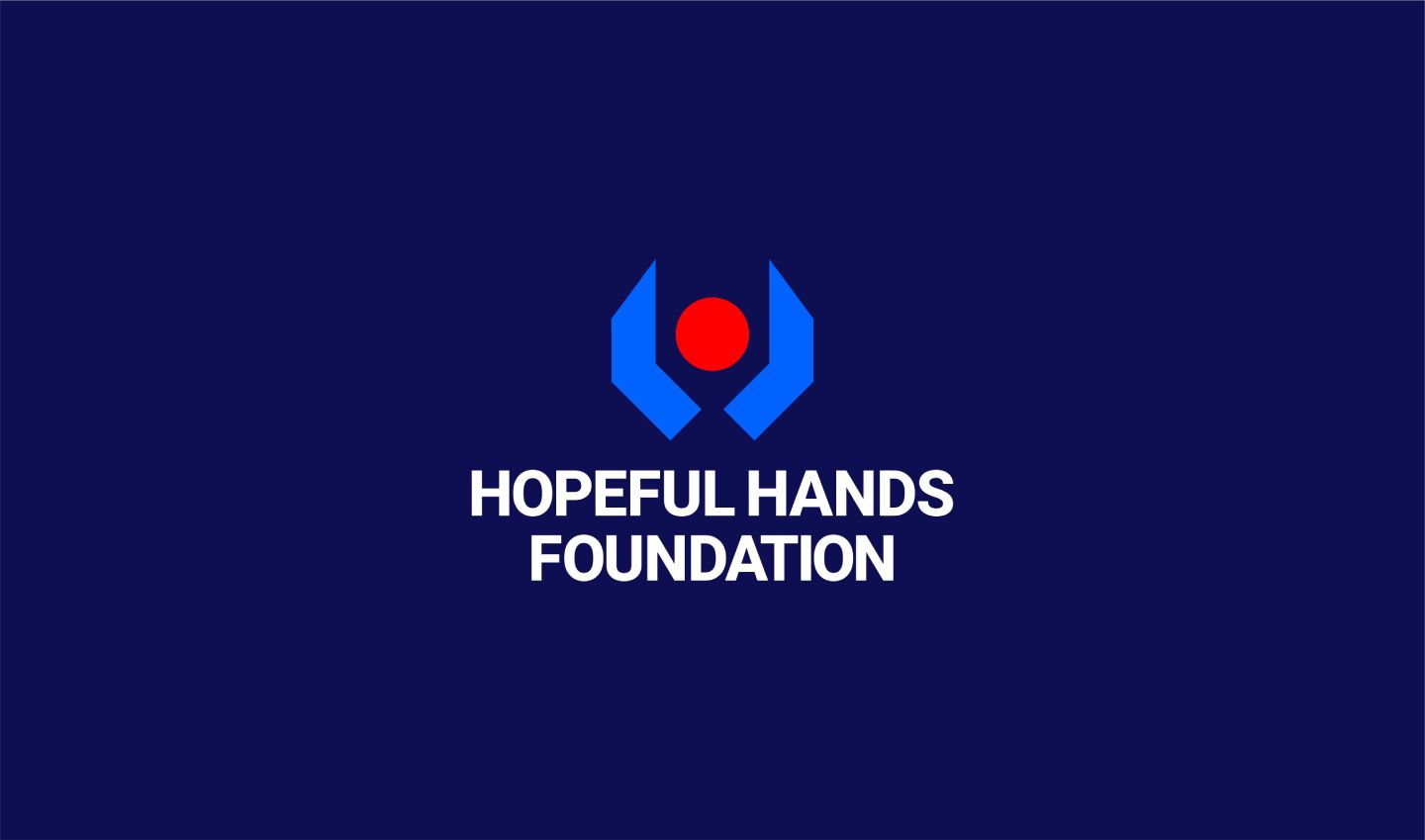 Hopeful Hands Foundation Logo (Reverse Color) - Symbol of Compassion and Unity in an Alternative Palette