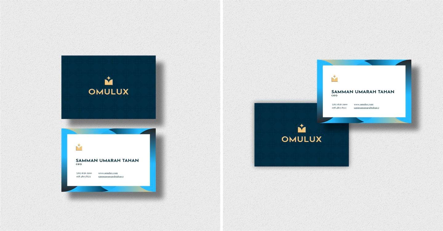 Omulux Branding Business Cards - Elegant Design